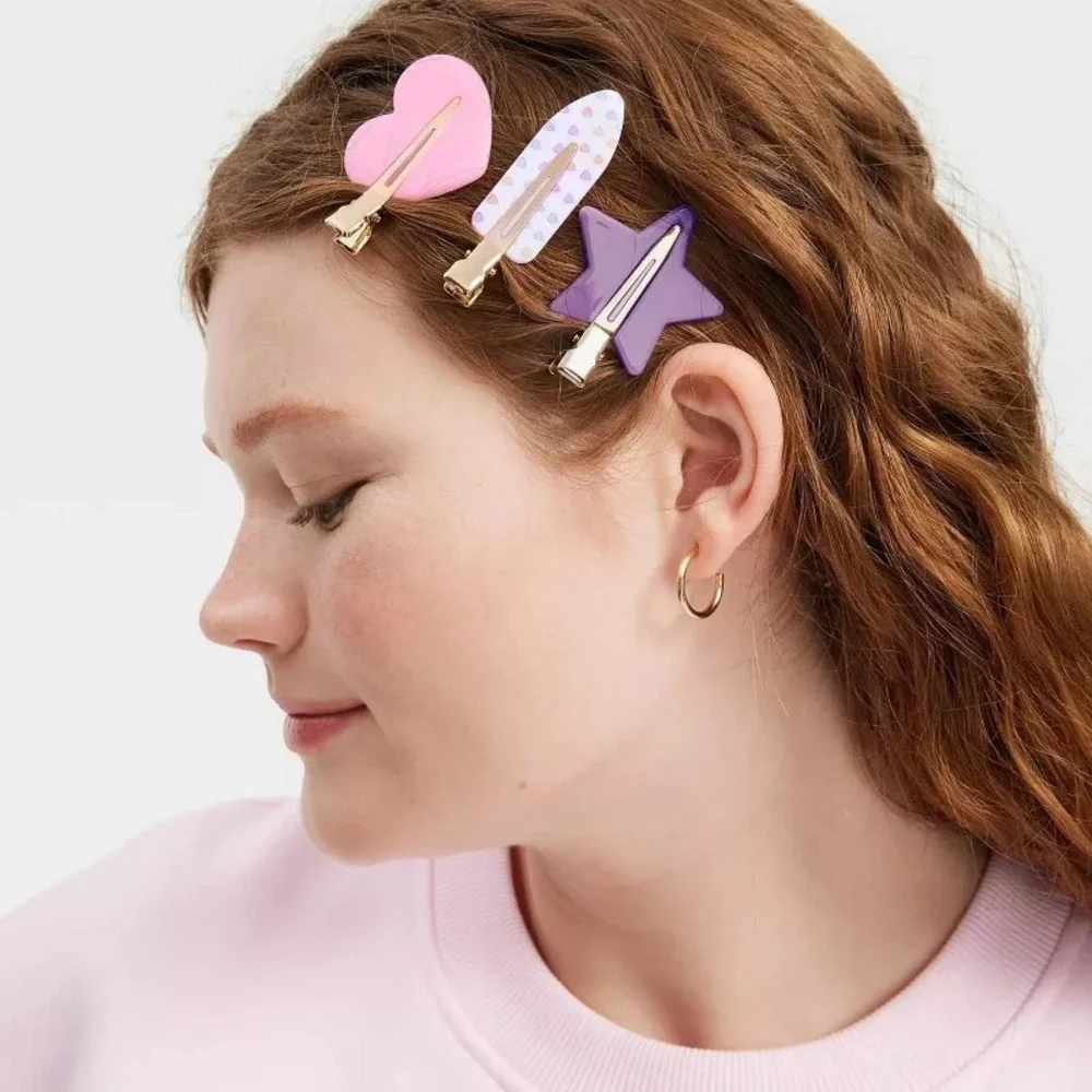 Roller Rabbit x Target Geo Hearts Headband Hair Clips Scrunchies Set‎ Pink NWT